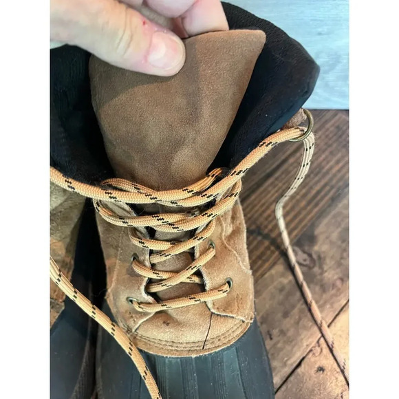 Goodfellow Thermalife Rain Duck Boots Men’s 10 Black Brown Neutral Winter Fall - Picture 13 of 15